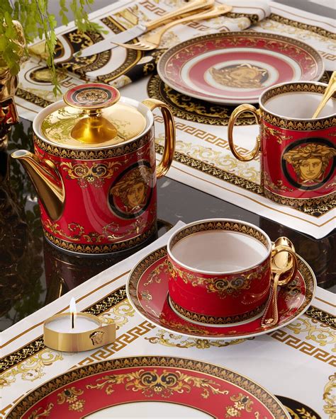 versace medusa red tea cup|Medusa Red Tableware Print .